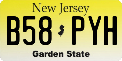 NJ license plate B58PYH