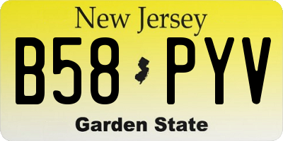 NJ license plate B58PYV