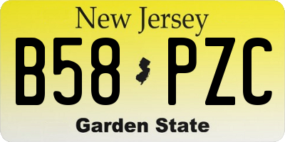 NJ license plate B58PZC