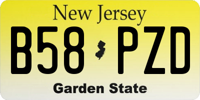 NJ license plate B58PZD