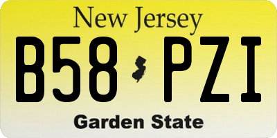 NJ license plate B58PZI