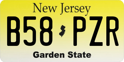 NJ license plate B58PZR