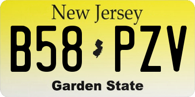 NJ license plate B58PZV