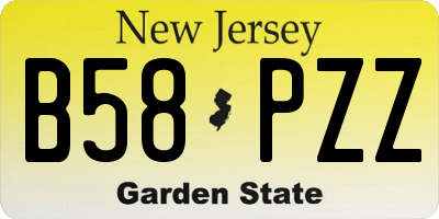 NJ license plate B58PZZ