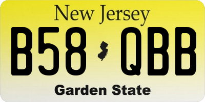 NJ license plate B58QBB