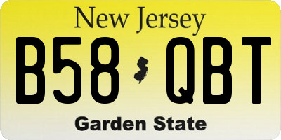 NJ license plate B58QBT