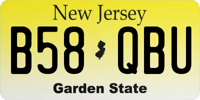 NJ license plate B58QBU