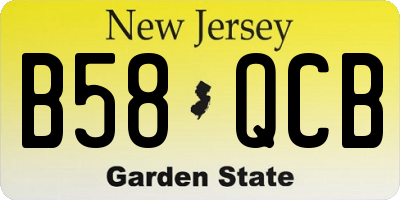NJ license plate B58QCB