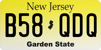 NJ license plate B58QDQ