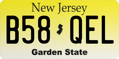 NJ license plate B58QEL