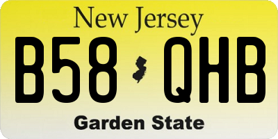 NJ license plate B58QHB
