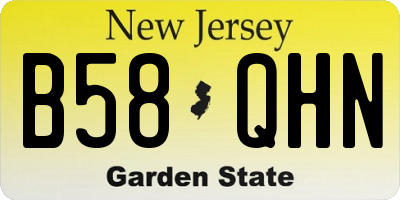 NJ license plate B58QHN