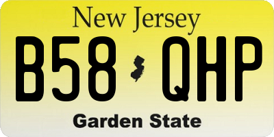 NJ license plate B58QHP