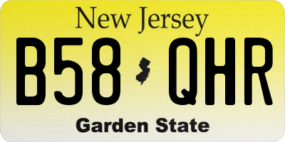 NJ license plate B58QHR