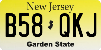 NJ license plate B58QKJ