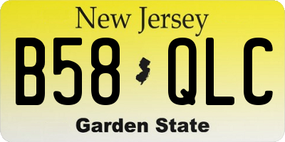NJ license plate B58QLC