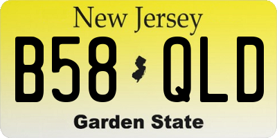 NJ license plate B58QLD