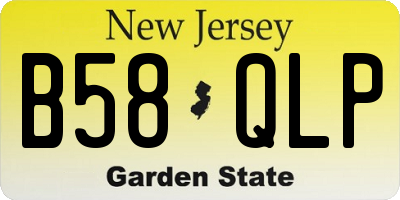 NJ license plate B58QLP