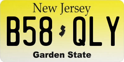 NJ license plate B58QLY