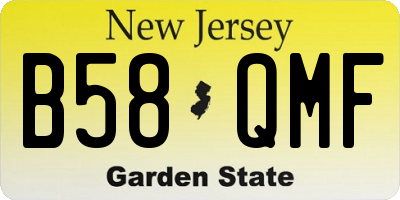 NJ license plate B58QMF