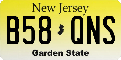 NJ license plate B58QNS
