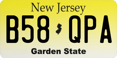 NJ license plate B58QPA