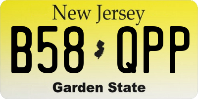 NJ license plate B58QPP