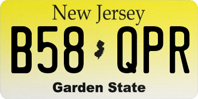 NJ license plate B58QPR