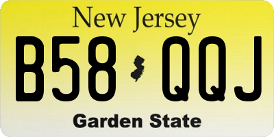 NJ license plate B58QQJ