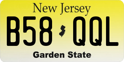 NJ license plate B58QQL