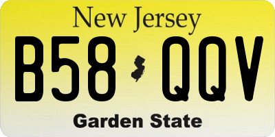 NJ license plate B58QQV