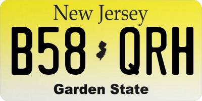 NJ license plate B58QRH