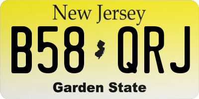 NJ license plate B58QRJ