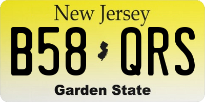 NJ license plate B58QRS