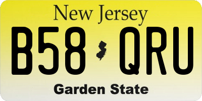 NJ license plate B58QRU