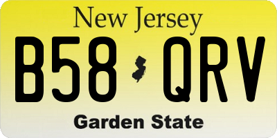 NJ license plate B58QRV