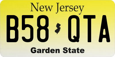 NJ license plate B58QTA