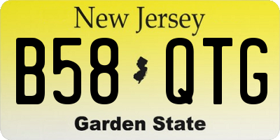 NJ license plate B58QTG
