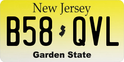 NJ license plate B58QVL
