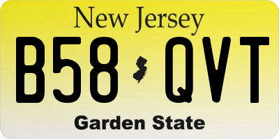 NJ license plate B58QVT