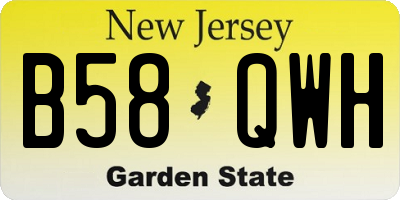 NJ license plate B58QWH
