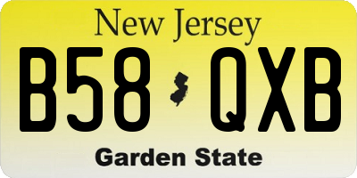 NJ license plate B58QXB