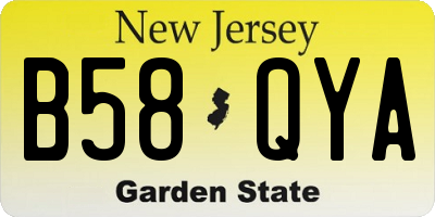 NJ license plate B58QYA