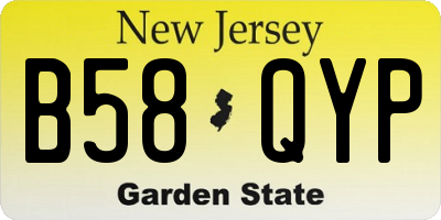NJ license plate B58QYP