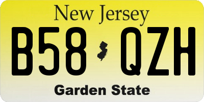 NJ license plate B58QZH