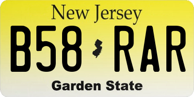 NJ license plate B58RAR
