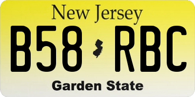NJ license plate B58RBC