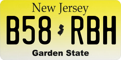 NJ license plate B58RBH