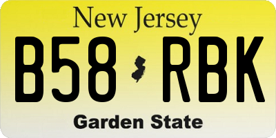 NJ license plate B58RBK