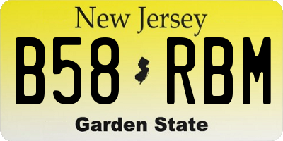NJ license plate B58RBM